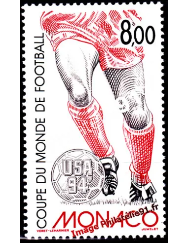 n° 1940 - Coupe du monde de football aux États-Unis - Timbre Monaco
