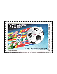 Timbre d'Andorre Français n° 446 - Thématique: Football
