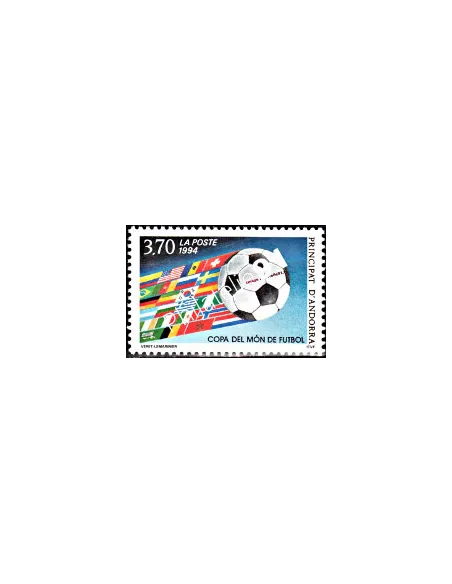 Timbre d'Andorre Français n° 446 - Thématique: Football