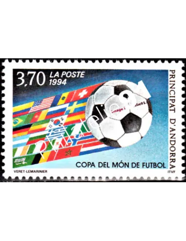 Timbre d'Andorre Français n° 446 - Thématique: Football