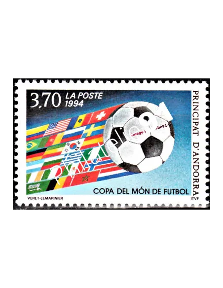 Timbre d'Andorre Français n° 446 - Thématique: Football