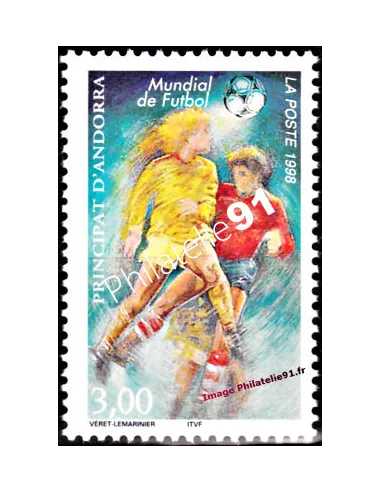 Timbre d'Andorre Français n° 503 - Thématique: Football