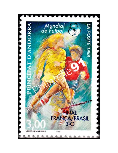 Timbre d'Andorre Français n° 507 - Thématique: Football