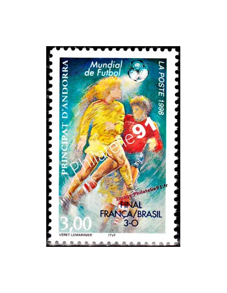 Timbre d'Andorre Français n° 507 - Thématique: Football