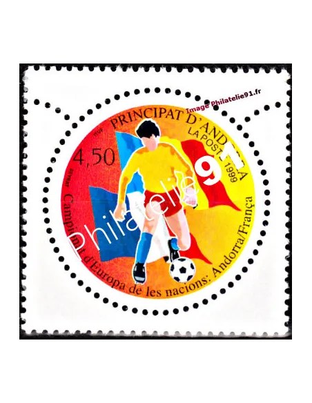 Timbre d'Andorre Français n° 517 - Thématique: Football