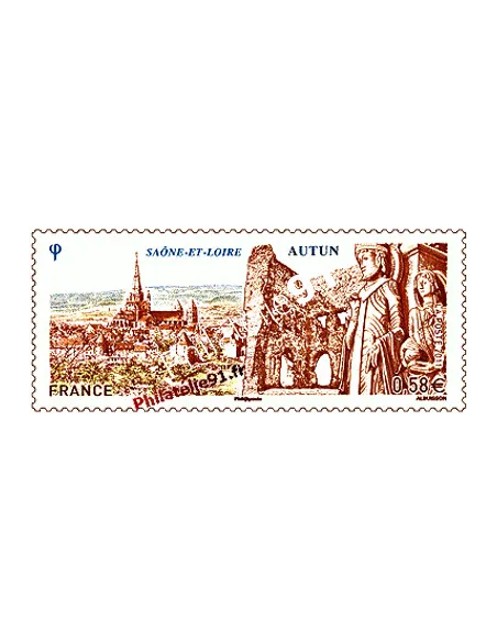 Timbre de France  - Autun (Saône-et-Loire) n° 4552