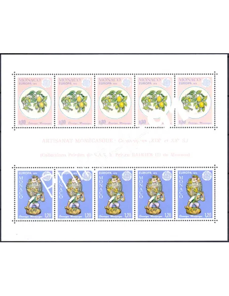 Timbres de MONACO - BF n°12 - EUROPA 1976 - Artisanat - Timbres Monaco