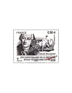 Timbre de France n° 4553 - École vétérinaire de Lyon - C. Bourgelat