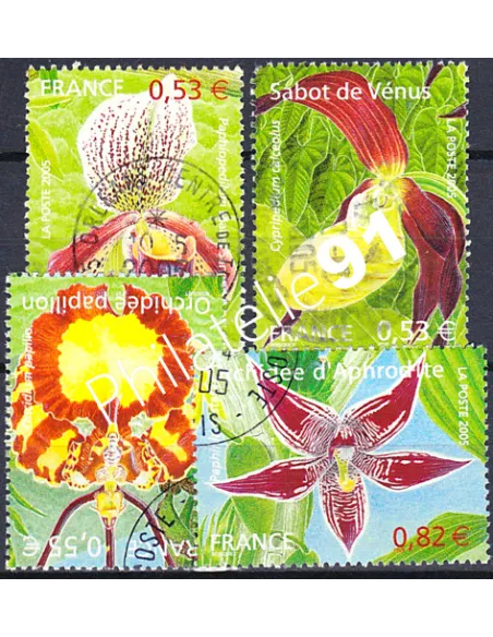 Timbres n° 3763 à 3766 oblitéré, Collection timbres France