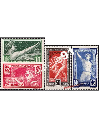 Timbres de France n° 183 à 186 - Jeux olympiques de Paris