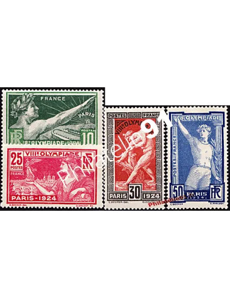 Timbres de France n° 183 à 186 - Jeux olympiques de Paris