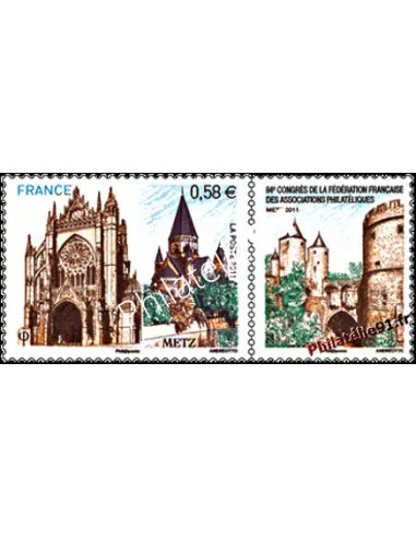 Timbre de France n° 4554 - Congrès de la FFAP à Metz