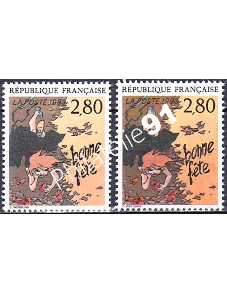 Variété sur timbre n° 2836, collection timbres France
