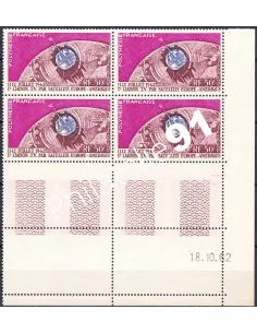 POLYNÉSIE, Coin daté sur timbre PA n° 6, collection timbres Dom-Tom
