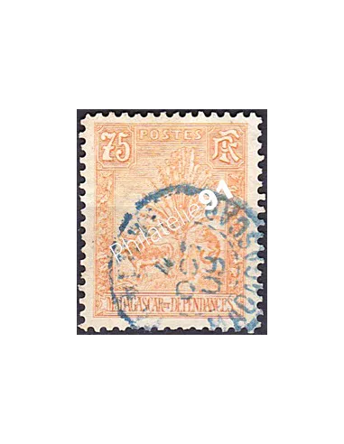 Madagascar, n° 74 oblitéré, collection timbres Colonies françaises