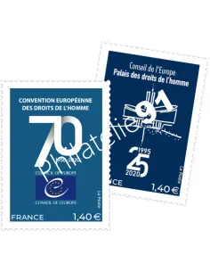 Timbre de Service n°  177 à 178  ** - 2 Timbres de service Conseil de l'Europe - Droits de l'Homme