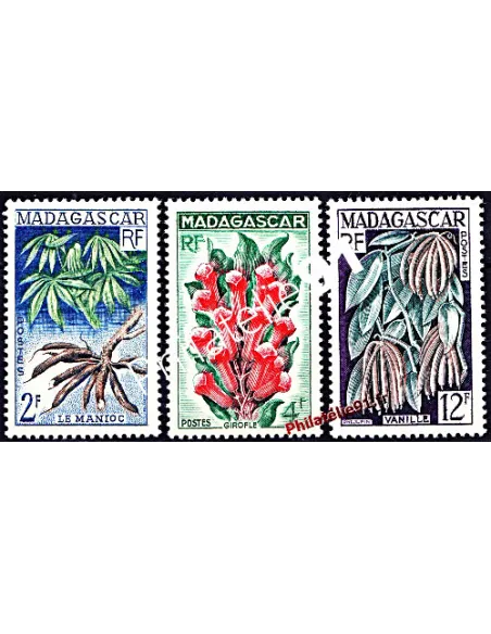 Madagascar - n° 332  à 334 * - Produits agricoles locaux