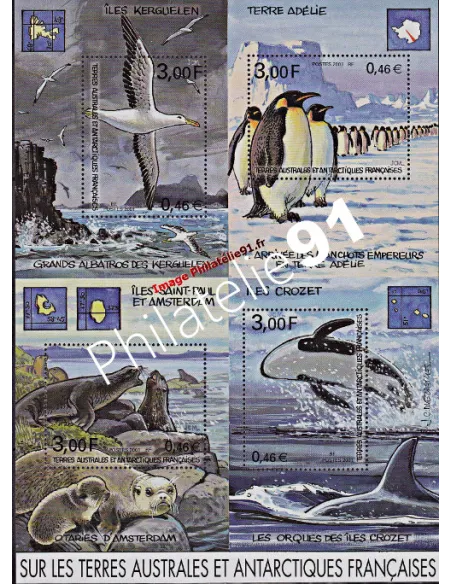 Bloc Feuillet TAAF n° 5, collection timbres Dom-Tom