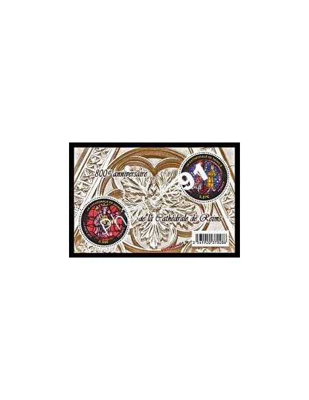 Timbres de France  - Feuille n° 4549 - Cathédrale de Reims