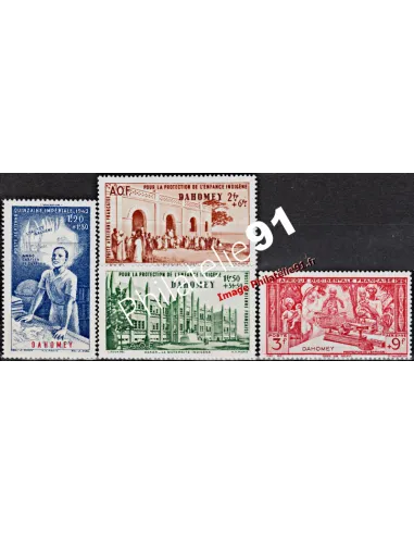 Timbres de DAHOMEY - PA n° 6 à 9 - Série P.E.I.Q.I., timbres colonies