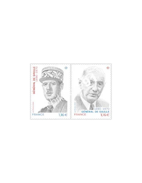 n° 5444 - 5445 - 130ème anniversaire du Général de Gaulle 1890-1970