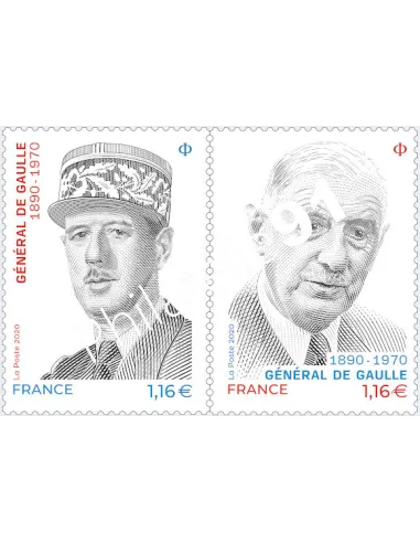 n° 5444 - 5445 - 130ème anniversaire du Général de Gaulle 1890-1970