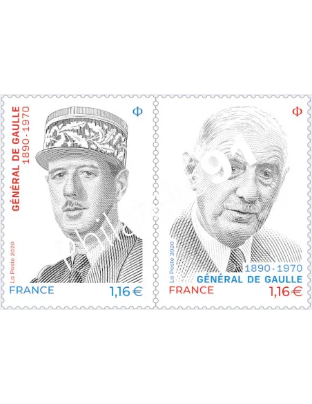 n° 5444 - 5445 - 130ème anniversaire du Général de Gaulle 1890-1970