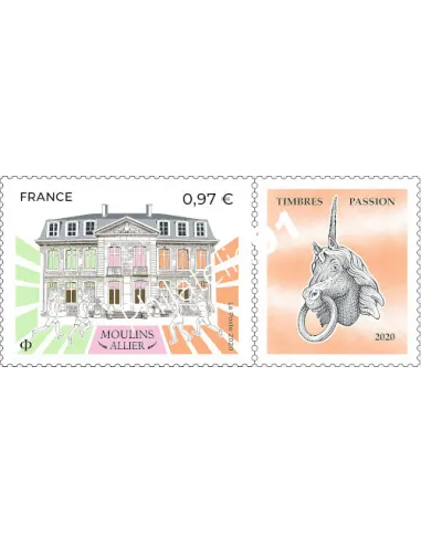 n° 5437 - Moulins ( Allier) - Timbre passion 2020