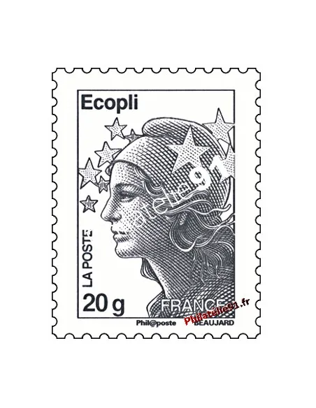 Timbre de France n° 4565 - Marianne de Beaujard - Ecopli 20g - gris