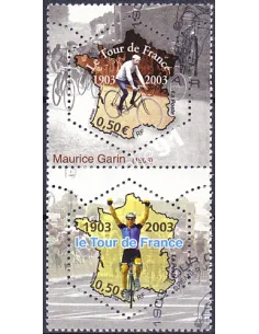 Timbre n° 3582P oblitéré, Paire Verticale, Collection timbres France