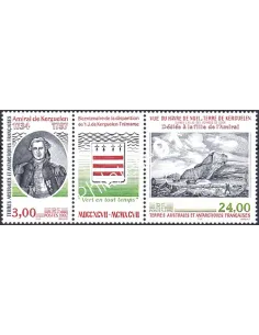 TAAF, n° 222A, Triptyque, Collection timbres Dom-Tom