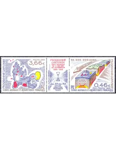 TAAF, n° 336 et 337, triptyque, Collection timbres Dom-Tom