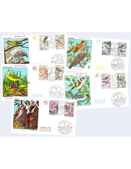 Monaco, Enveloppes 1er Jour thématiques, collection lettre Monaco