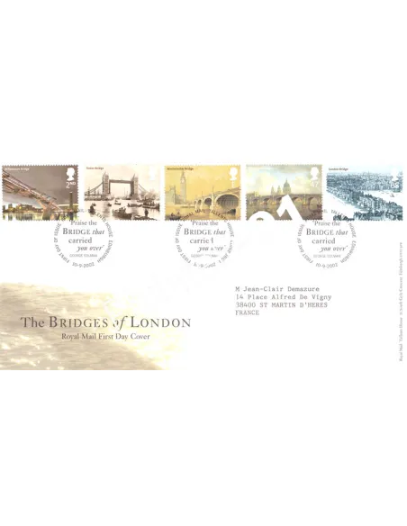 Angleterre, Enveloppe 1er Jour thématique, collection lettre Europe