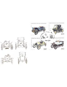 Liechtenstein, n° 1580 à 1583 sur 1er Jour, collection lettres Monde