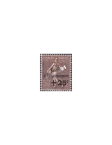 Timbre n°  267 ** - Caisse d'Amortissement (4ème série) - Type Semeuse lignée surchargé - Très bon centrage (250422-28)