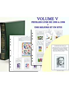 AV - France - Volume  5 - de 1990 à 1998 - Jeu Luxe + Reliure + Etui