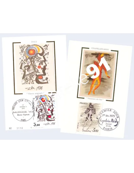 Timbres sur Cartes Maximum, Collection lettre France