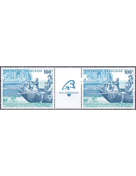POLYNESIE n° 336A, Paire, Collection timbres Dom-Tom