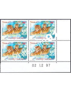 Polynésie, Coin daté sur Timbre n° 555, Collection timbres Dom-Tom