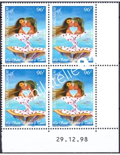 Polynésie, Coin daté sur Timbre n° 578, Collection timbres Dom-Tom