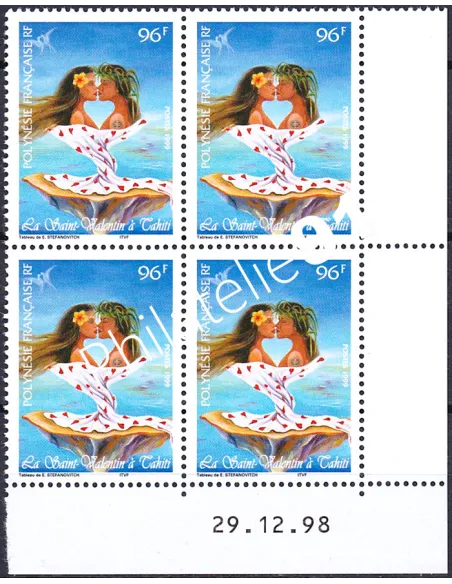 Polynésie, Coin daté sur Timbre n° 578, Collection timbres Dom-Tom