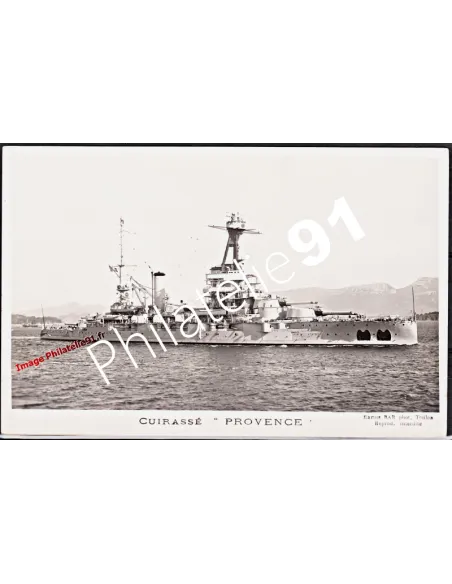 Carte postale - Cuirassé -PROVENCE- - Flotte française 39/45