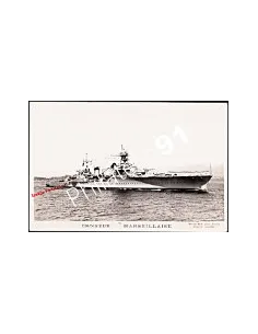Carte postale - Croiseur -MARSEILLAISE- - Flotte française 39/45