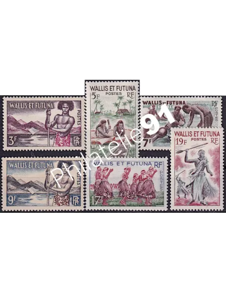 WALLIS ET FUTUNA - n°  157  à 158B ** - Aspects des Îles