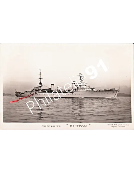 Carte postale - Croiseur -PLUTON- - Flotte française 39/45