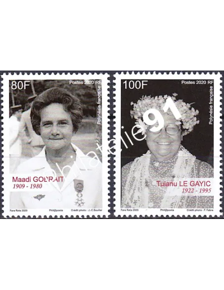 POLYNESIE n° 1238 à 1239, Collection timbres Dom-Tom