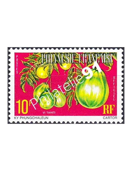 POLYNESIE, Service n° 7A, Collection timbres Dom-Tom