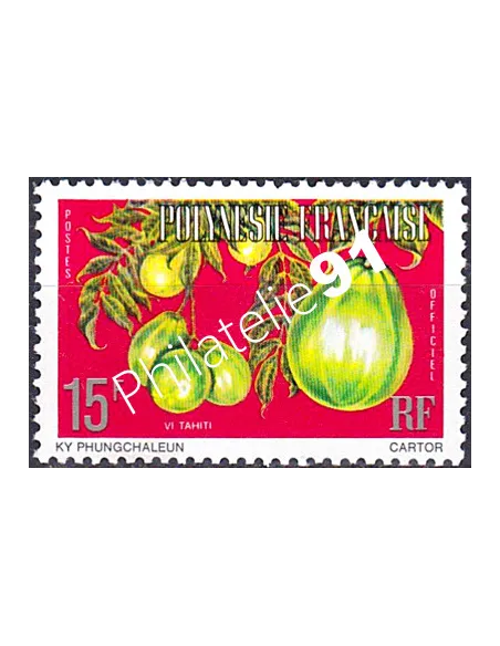 POLYNESIE, Service n° 8A, Collection timbres Dom-Tom