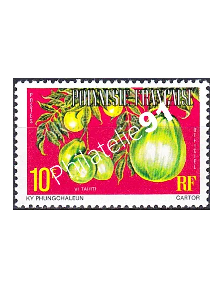 POLYNESIE, Service n° 7B, Collection timbres Dom-Tom